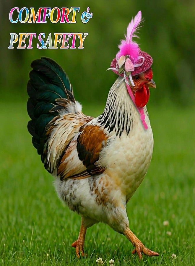 Shinylin 12 Pieces Chicken Tutus for Hens and Chicken Clothes Hats Skirt Princess Dress Hen Decoration Clothing for Chickens Colorful Feather Skirt Tutu Dress Outfit for Hen - Image 5